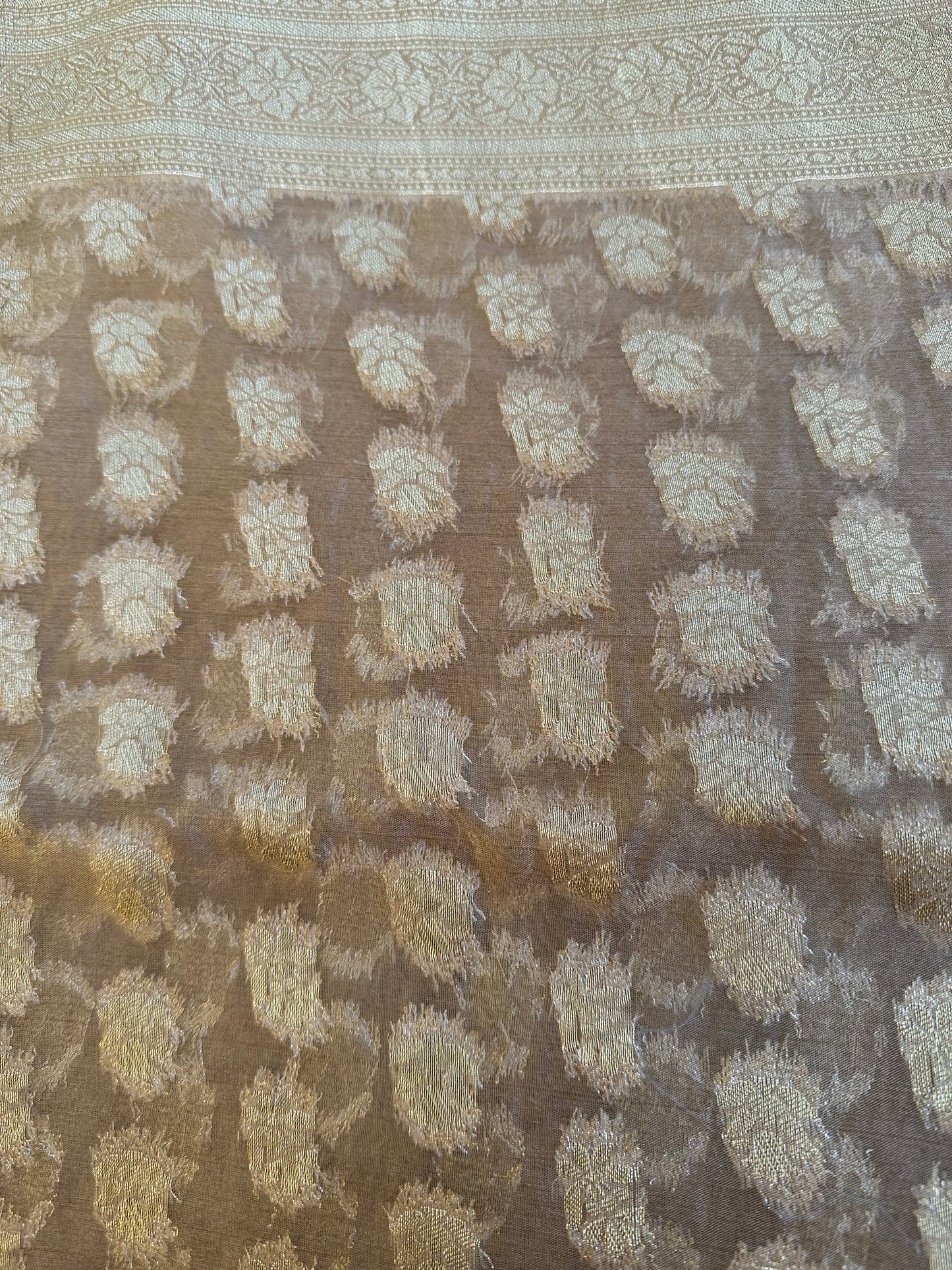 Woven Banarsi Chiffon Silk Heavy Saree
