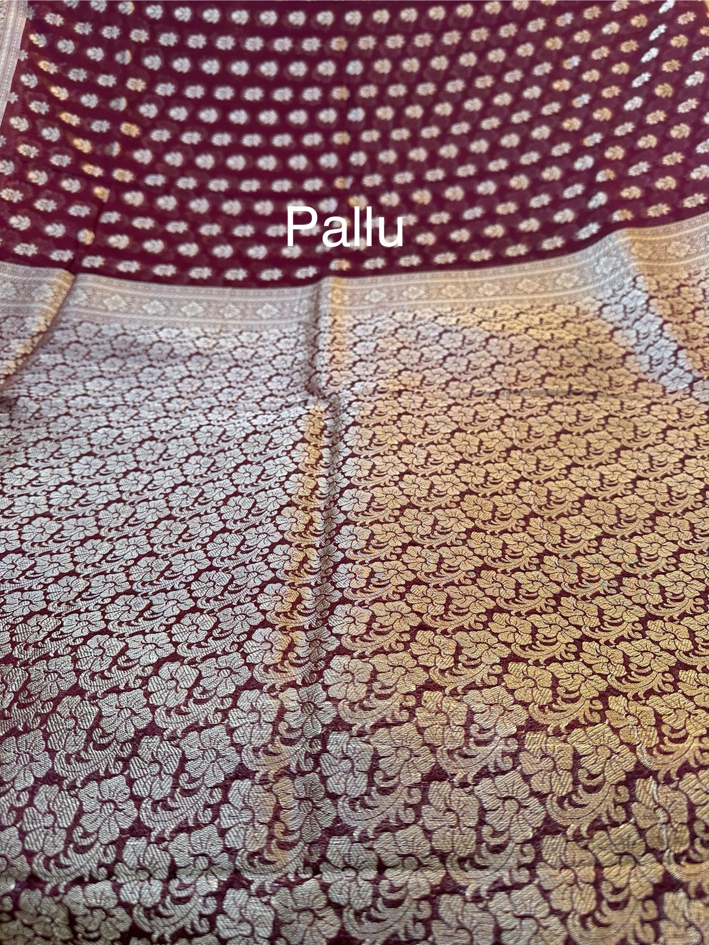 Woven Banarsi Chiffon Silk Heavy Saree