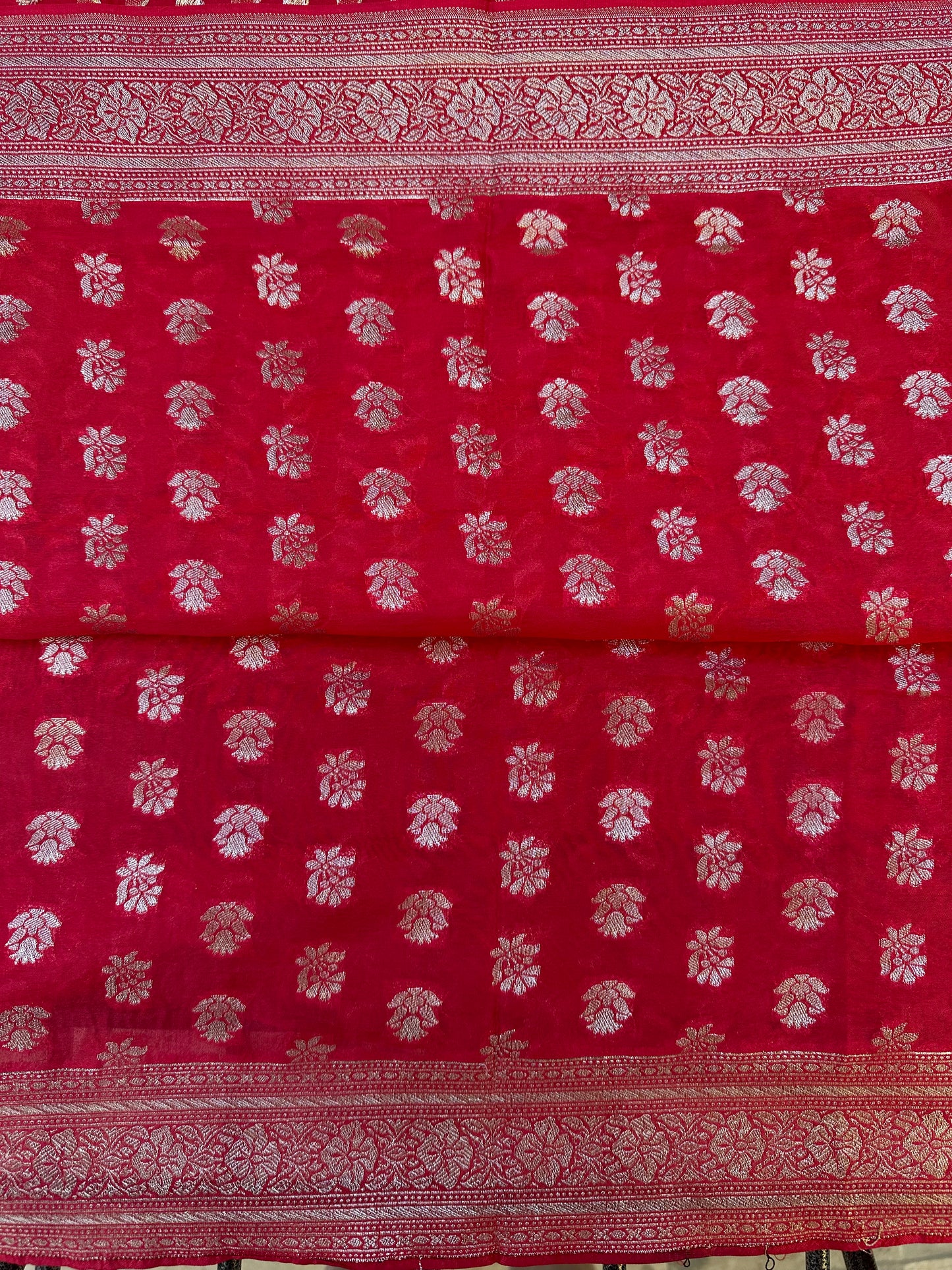 Woven Banarsi Chiffon Silk Heavy Saree