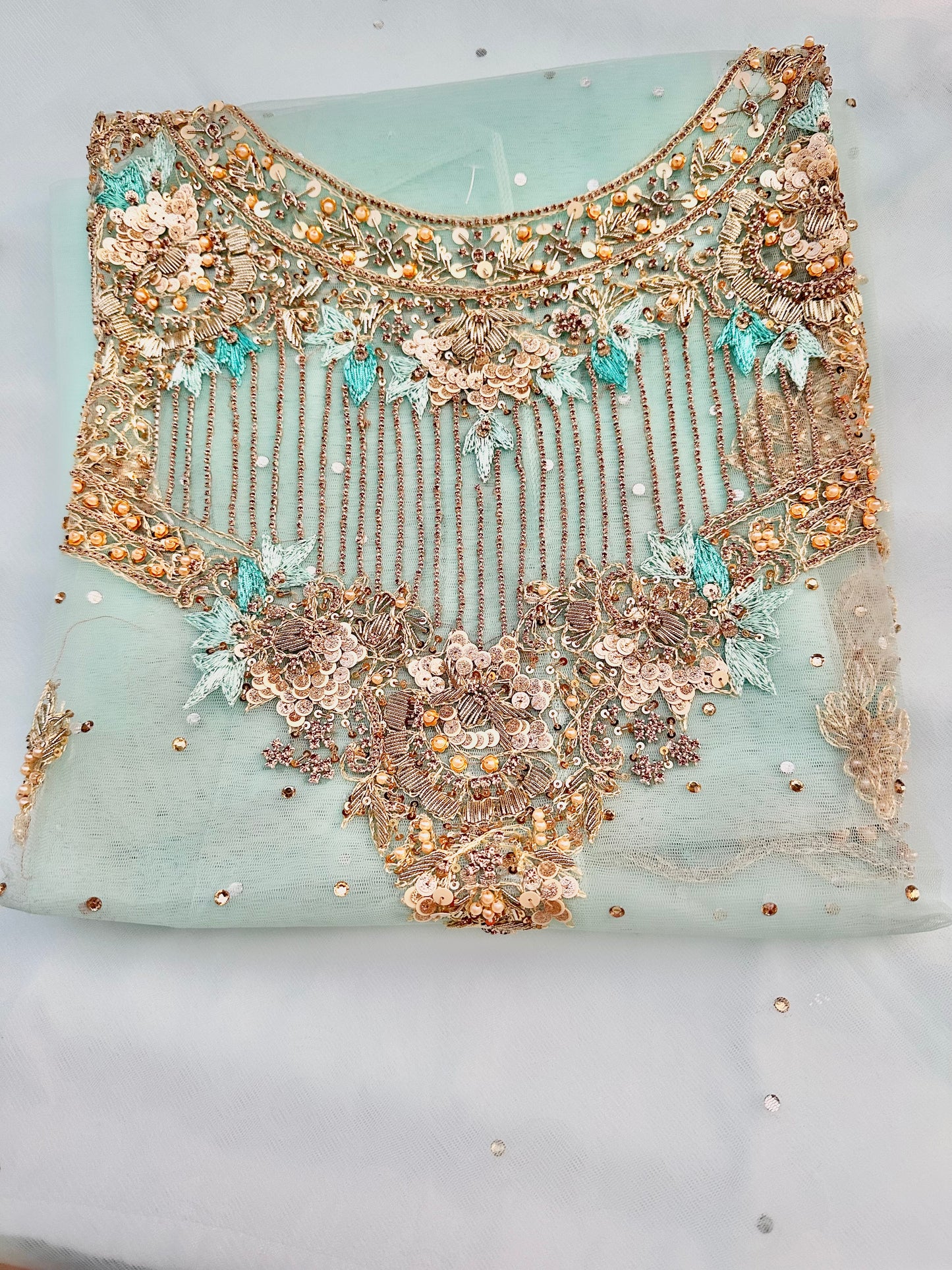 Resham and Stones Neckline Shirt