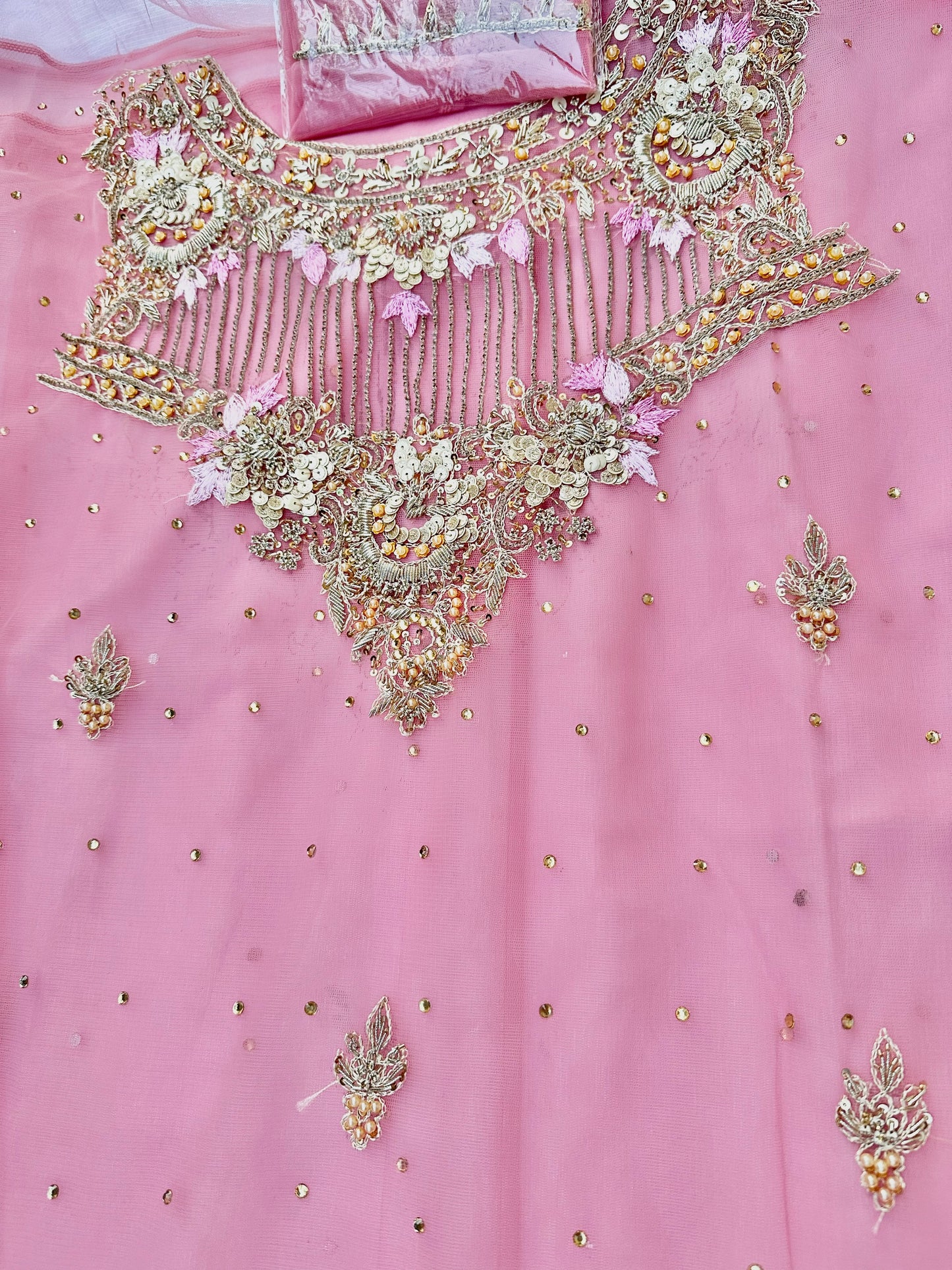 Resham and Stones Neckline Shirt