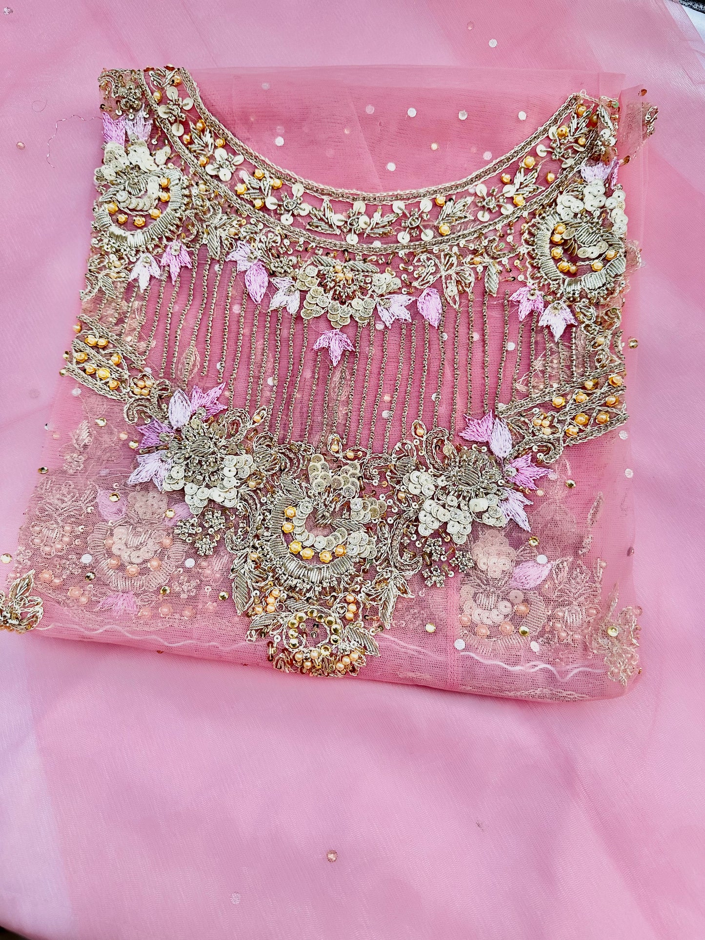 Resham and Stones Neckline Shirt