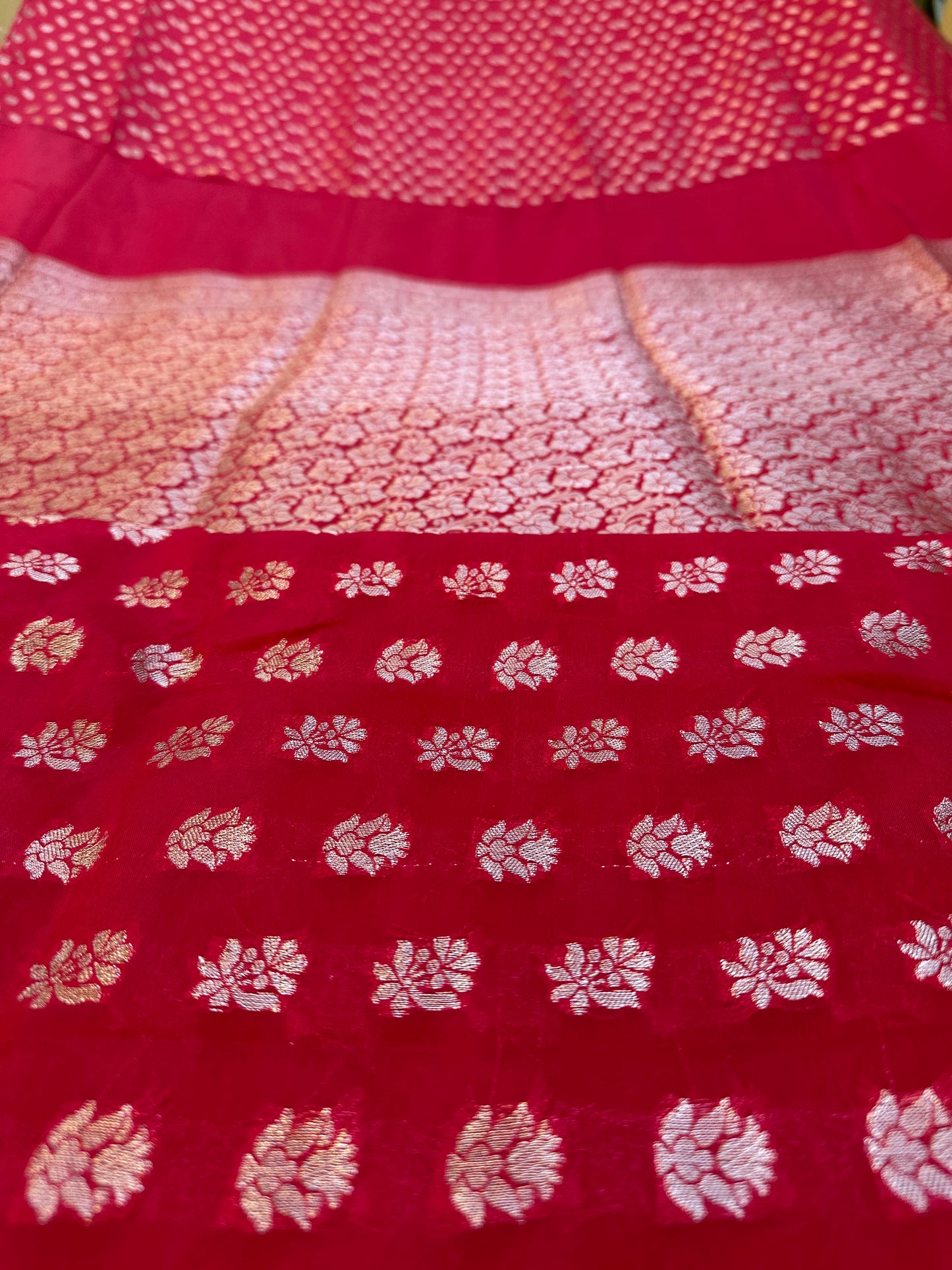 Woven Banarsi Chiffon Silk Heavy Saree