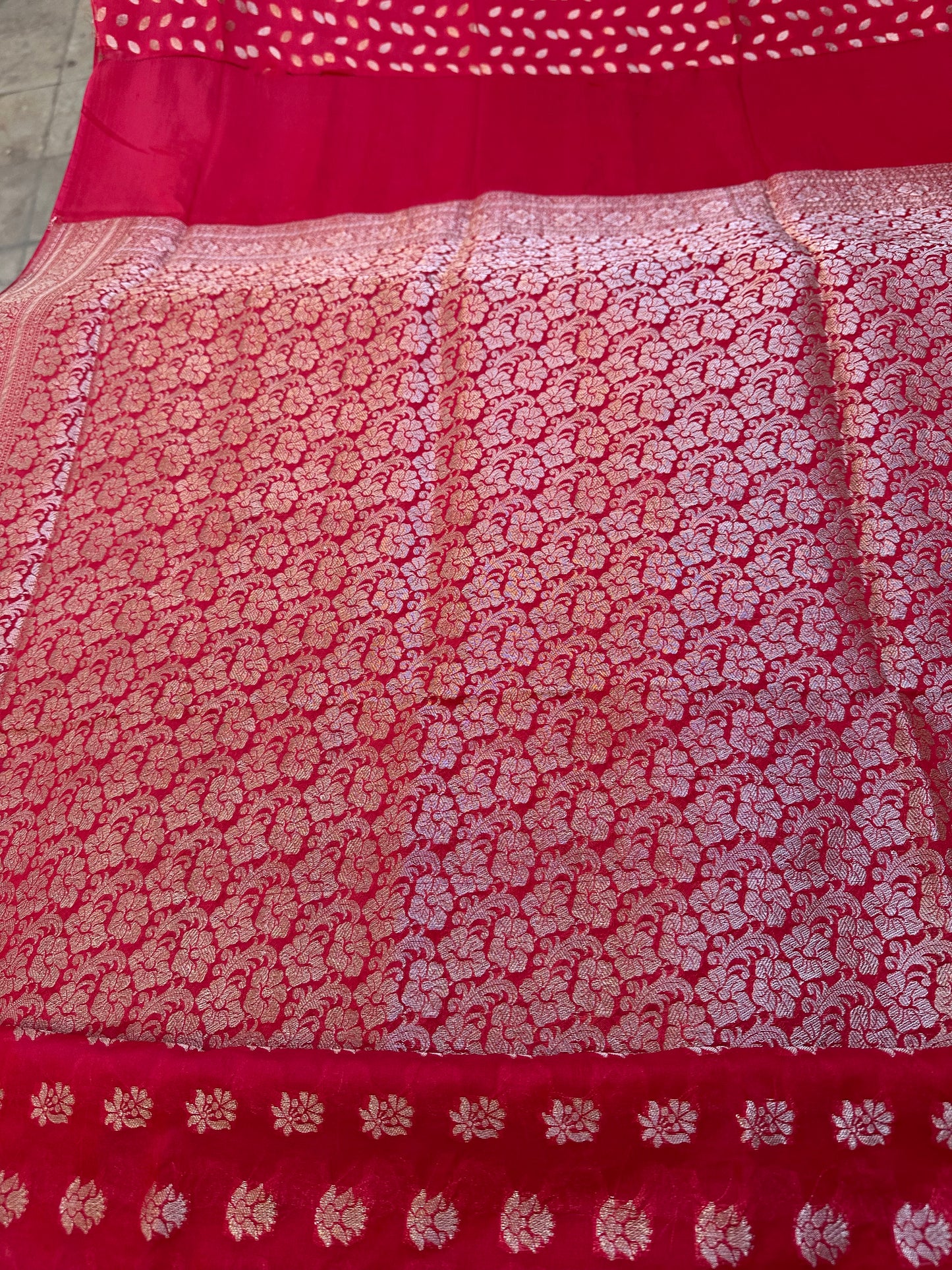 Woven Banarsi Chiffon Silk Heavy Saree