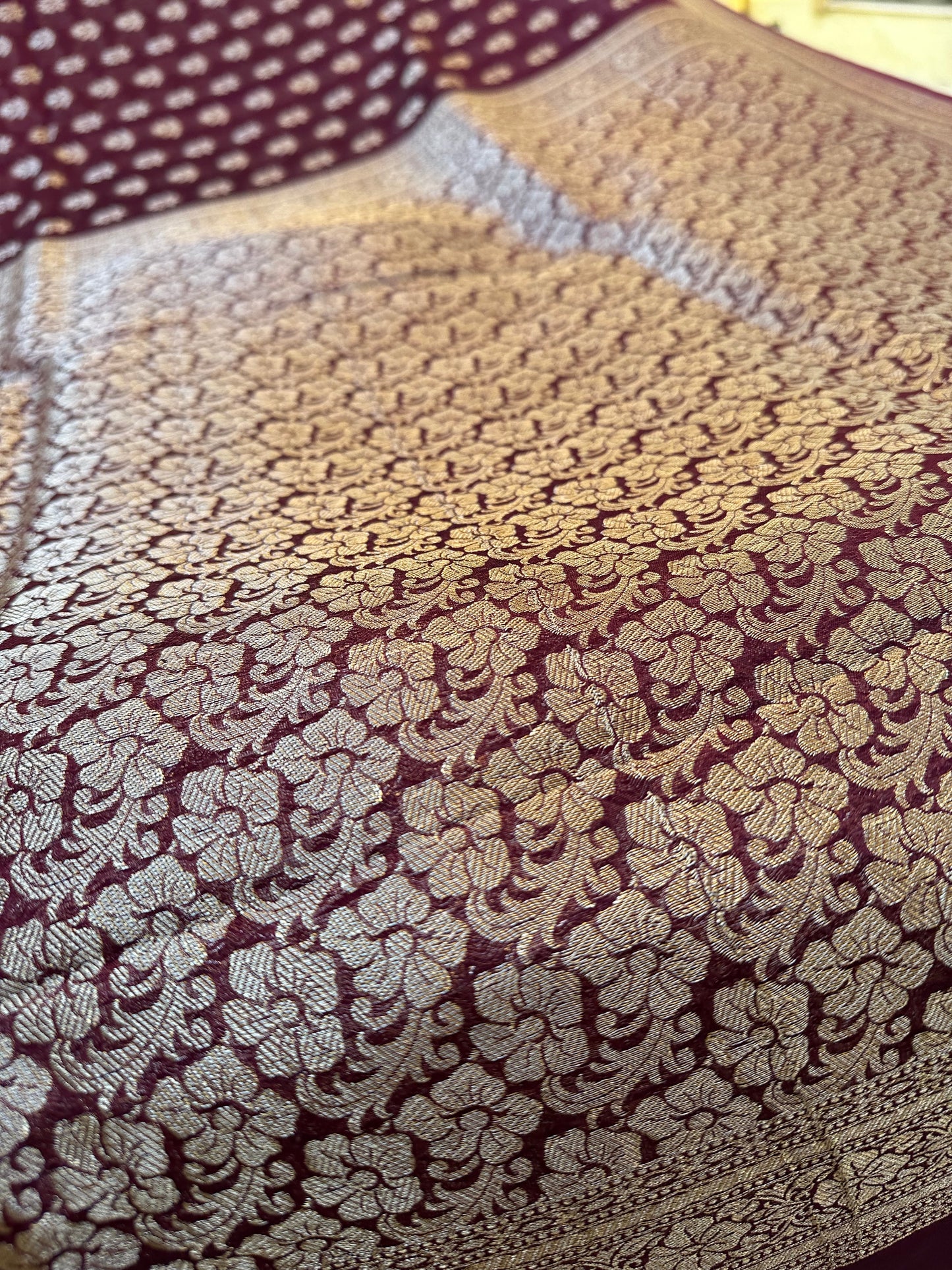Woven Banarsi Chiffon Silk Heavy Saree
