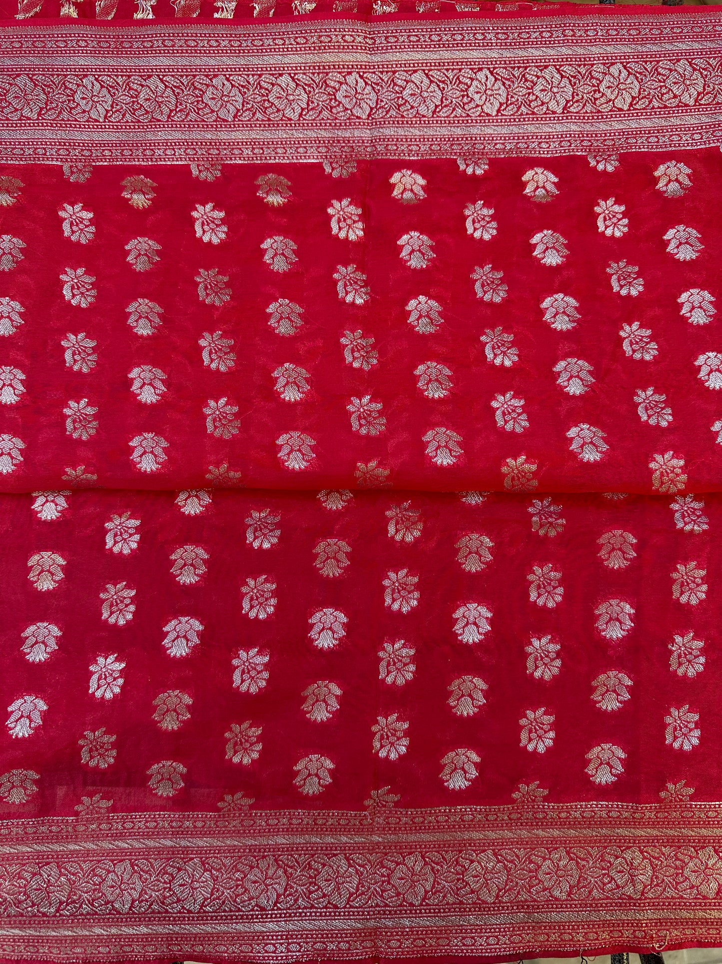 Woven Banarsi Chiffon Silk Heavy Saree
