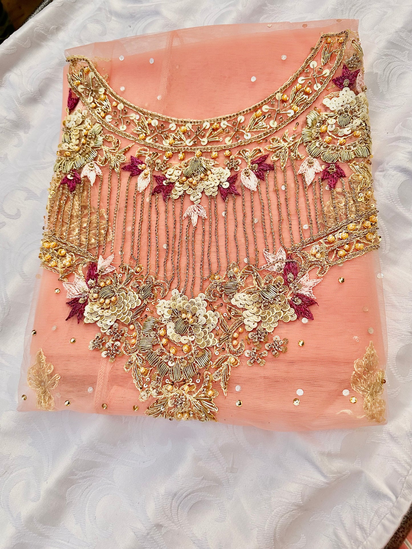 Resham and Stones Neckline Shirt