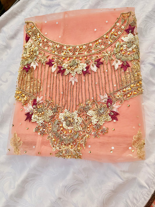 Resham and Stones Neckline Shirt