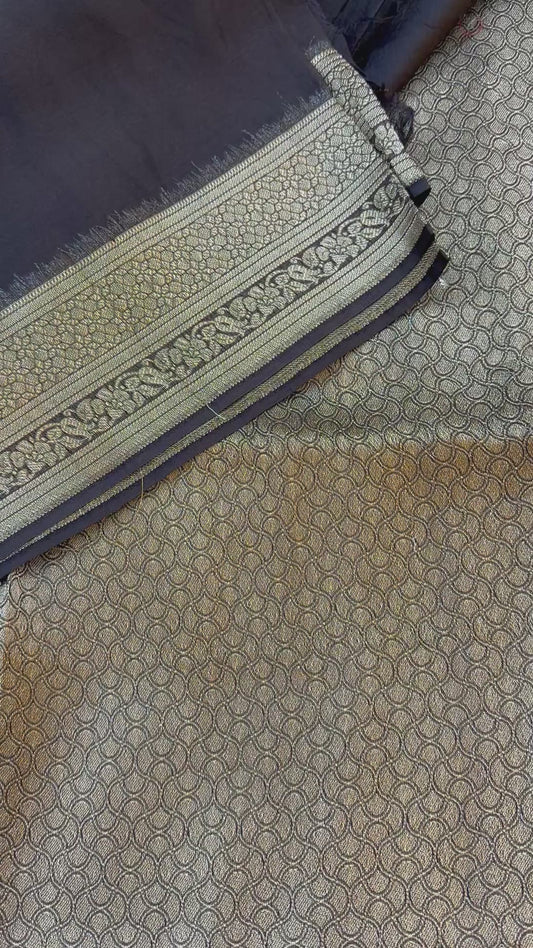 Woven Banarsi Chiffon Silk Heavy Saree